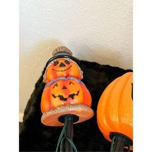 Dynagood 8" Halloween Scarecrow Pumpkin Blow Mold Yard Pathway Light Stake